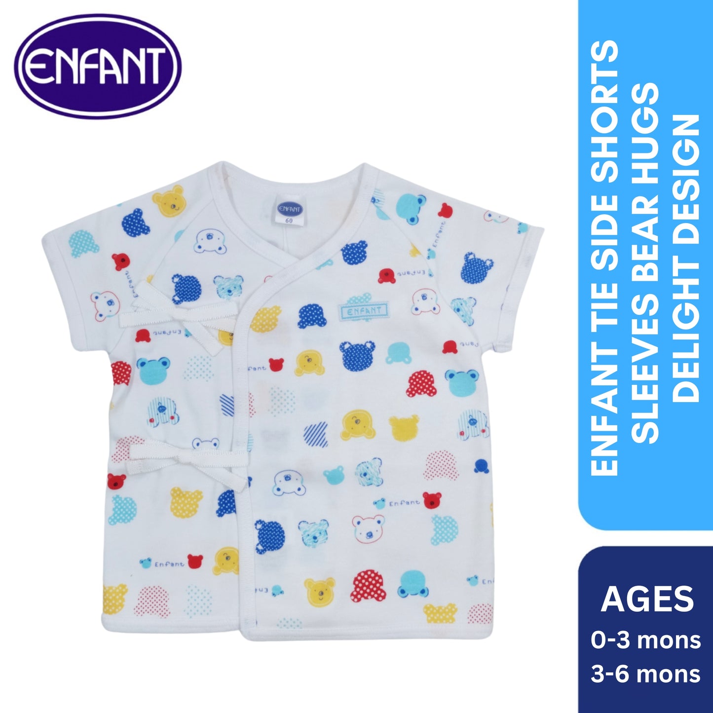 Enfant Tie side shorts sleeves Bear Hugs Delight Design - 2013