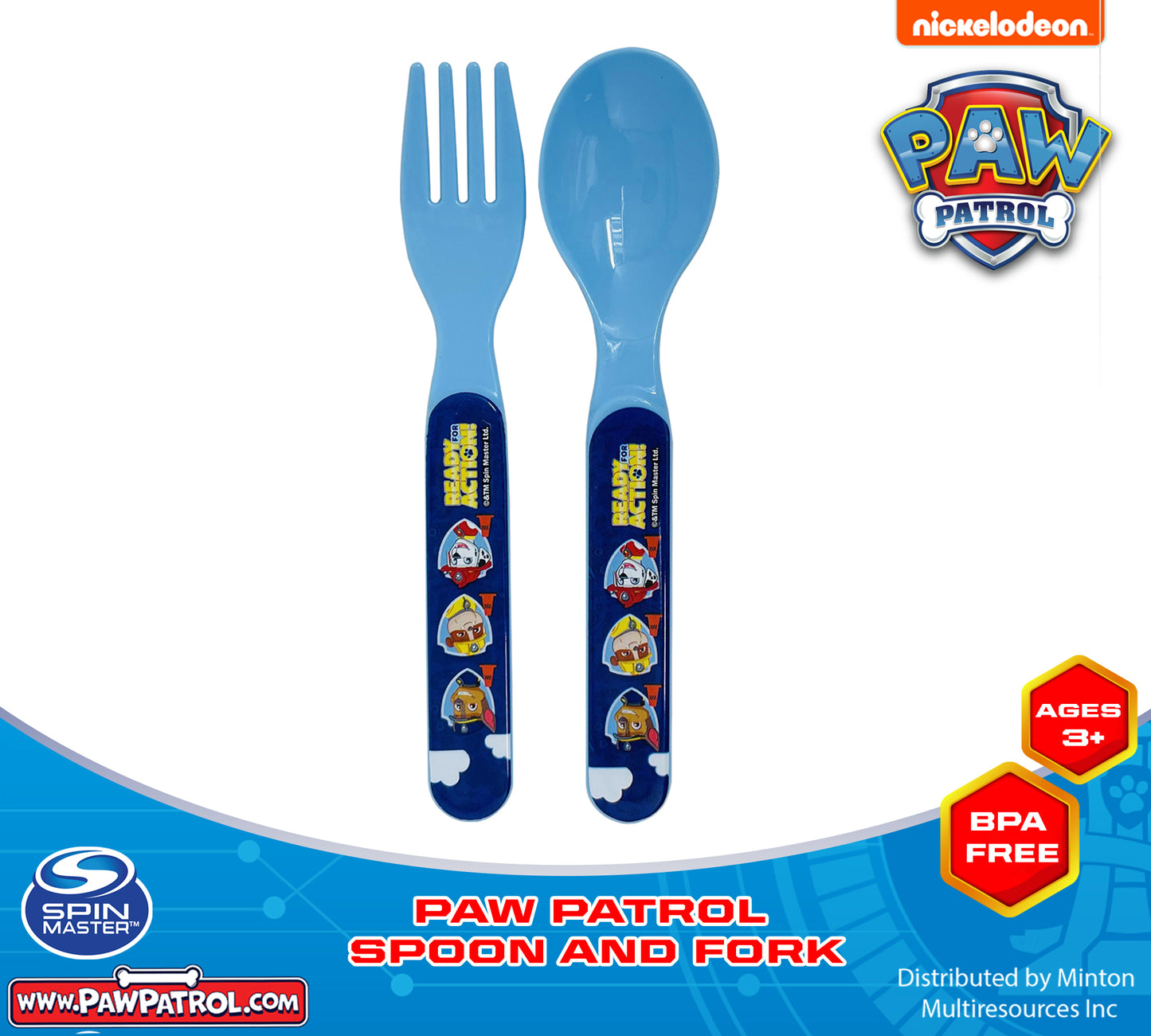 PAW PATROL Kids or toddler SPOON AND FORK