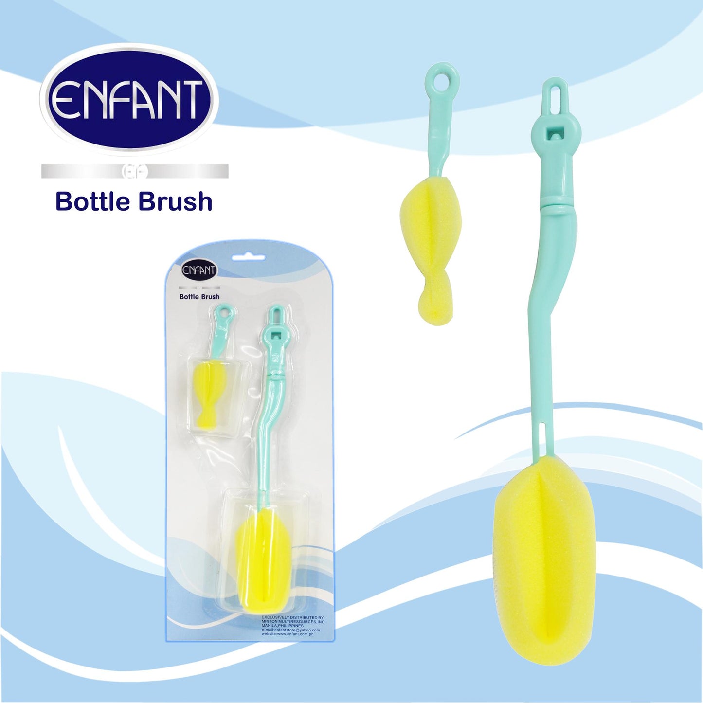 Enfant Baby Bottle Brush sponge (blue)