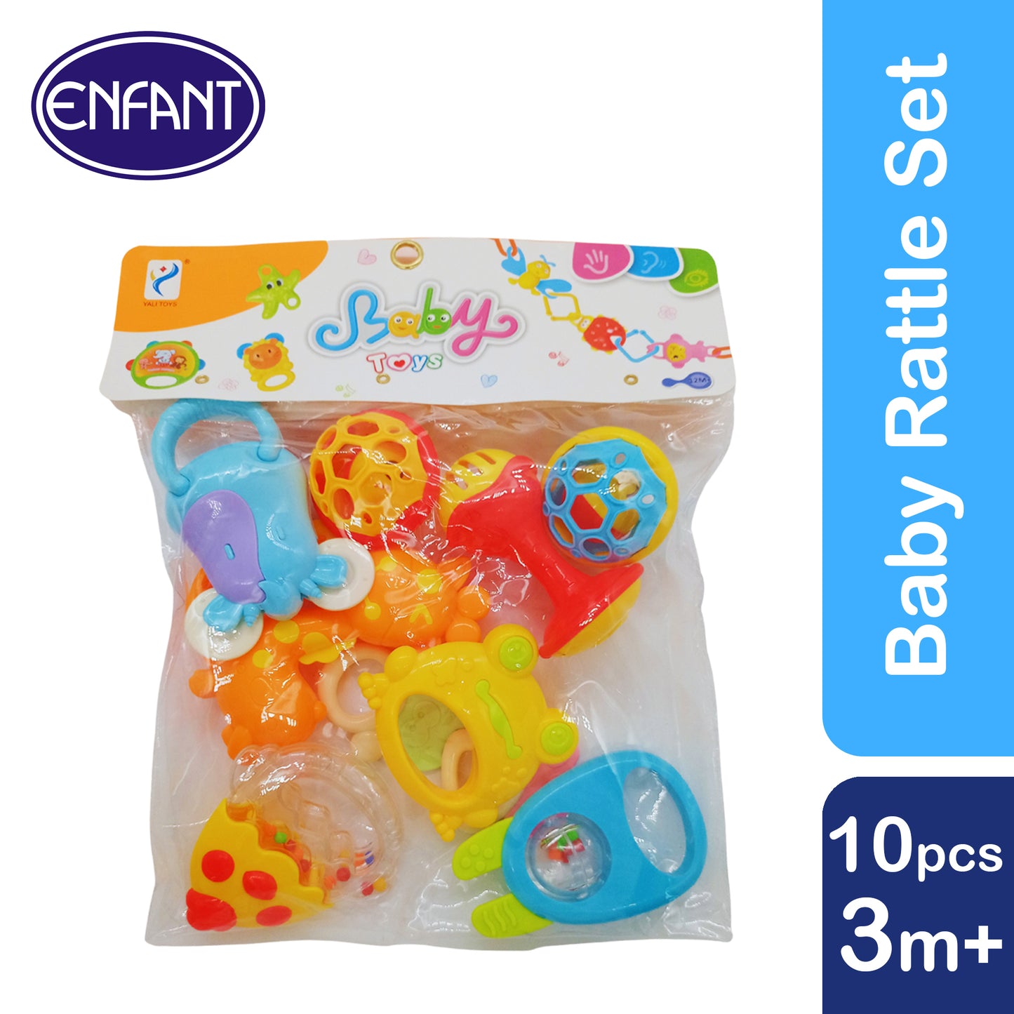 ENFANT BABY RATTLE TOYS 10 PCS SET