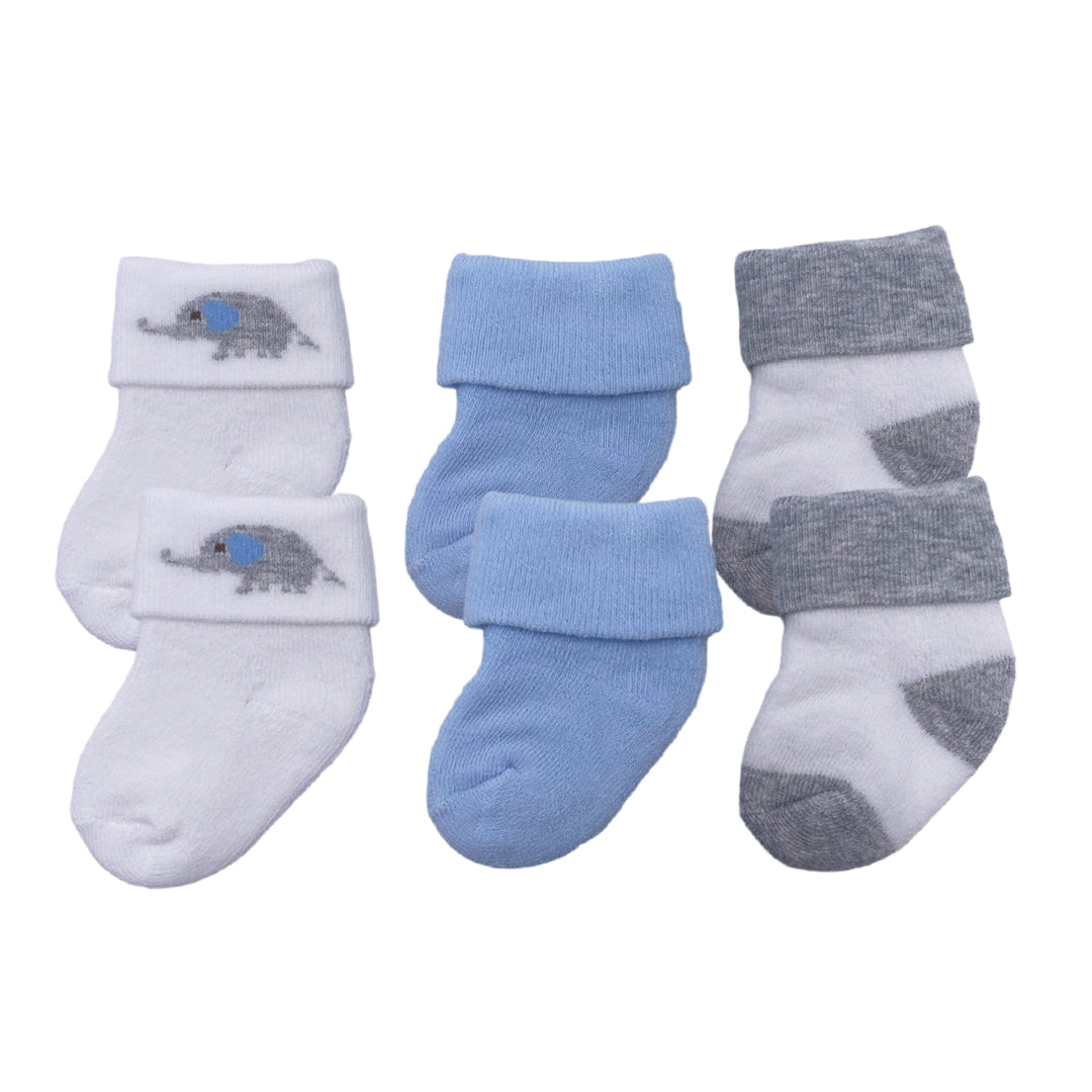 enfant baby socks elephant deisgn foe 0-6/6-12/12-24 (3pairs)