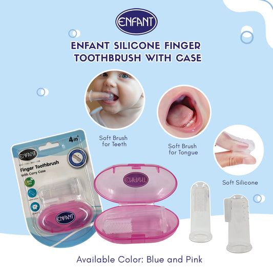 Enfant Silicone Baby Finger Toothbrush With Carrying Case