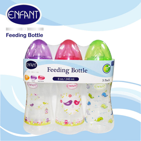 Enfant Feeding Bottle set of 3 8oz(PI)