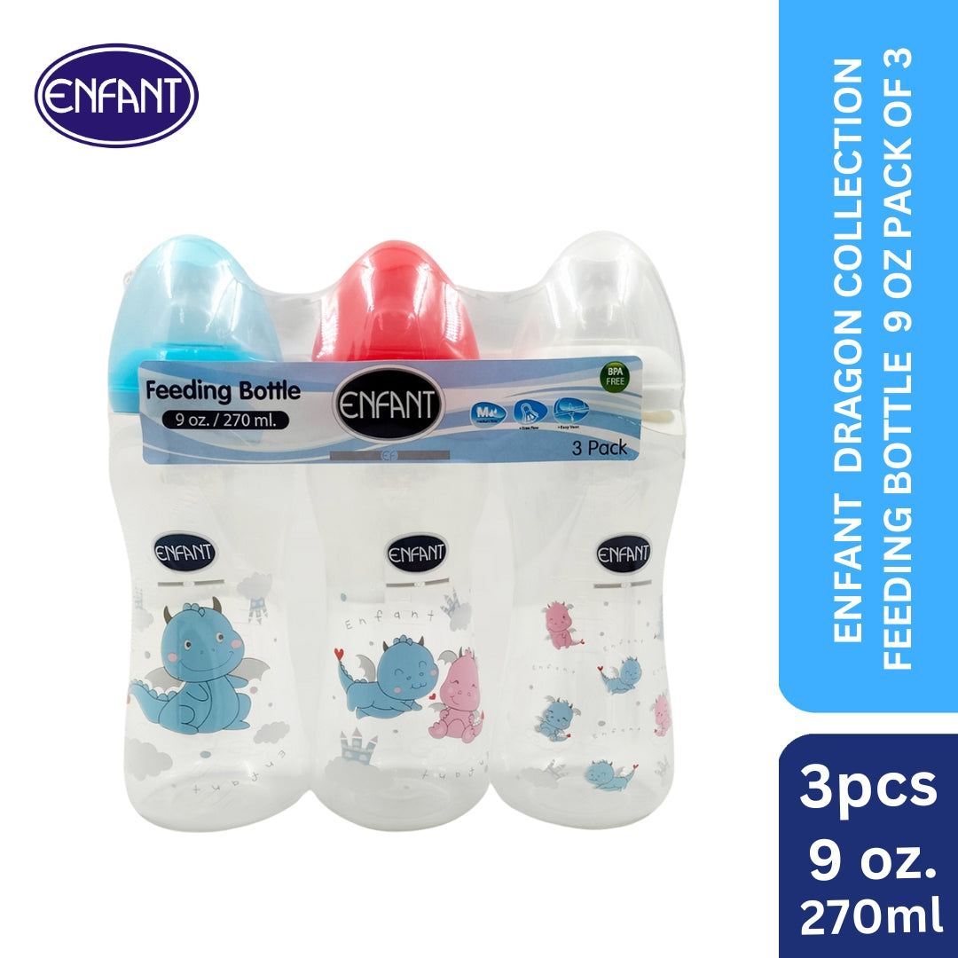 Enfant Dragon Collection Feeding Bottle set of 3 9oz