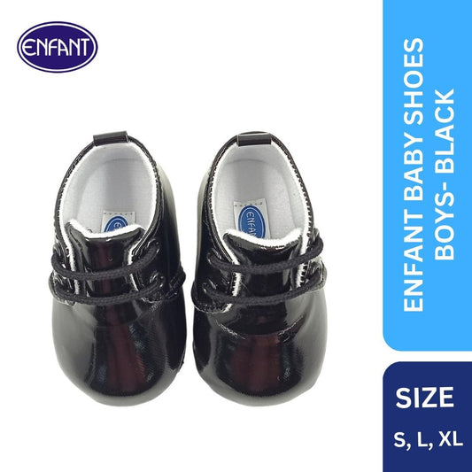 Enfant baby shoes black leather for boys