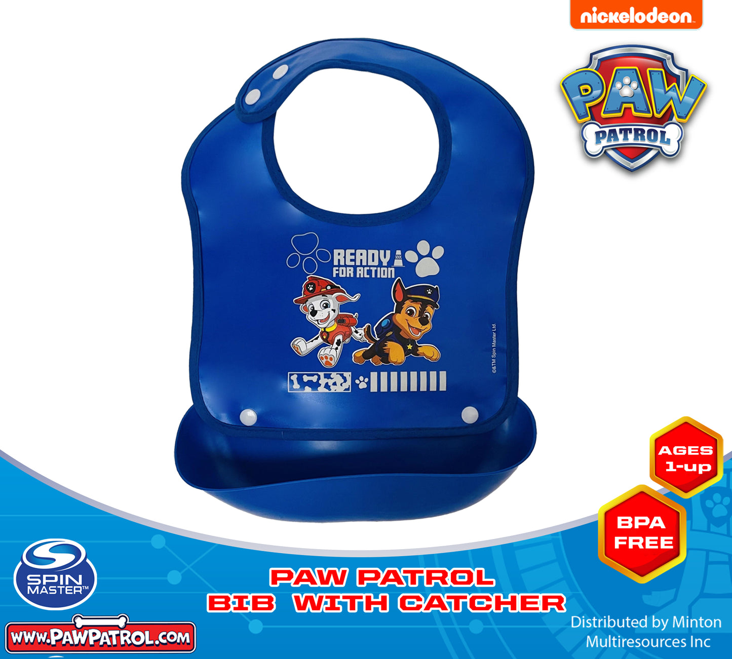 PAW PATROL BIB WITH CATCHER