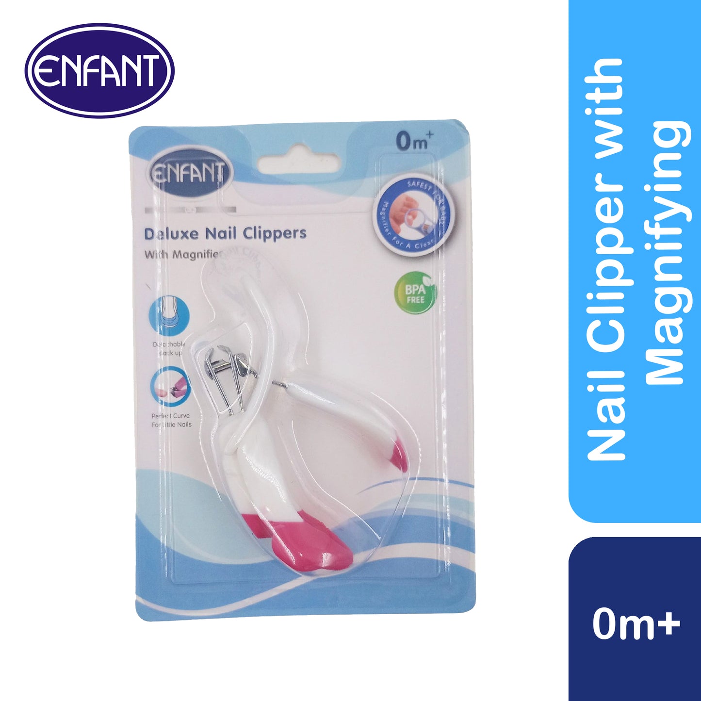 ENFANT BABY DELUXE NAIL CLIPPERS WITH MAGNIFIER