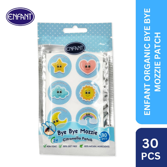 ENFANT ORGANIC BYE BYE MOZZIE PATCH - Anti Mosquito Citronella Patch / sticker