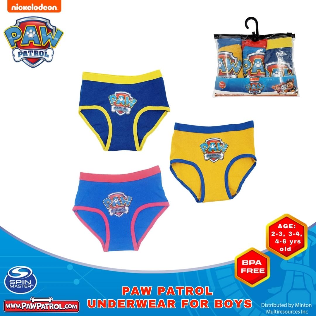 Paw Patrol Underwear Brief for Toddle kids Boys 1-6 yrs old (3 Pairs)