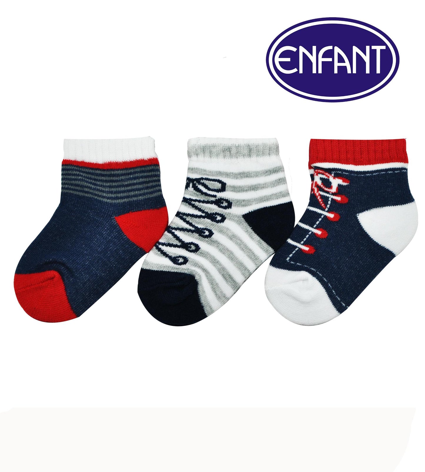 Enfant Baby Boy Socks with Design Set of 3