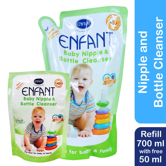 Enfant Nipple and Bottle Liquid Cleanser 700 ml with free 50ml