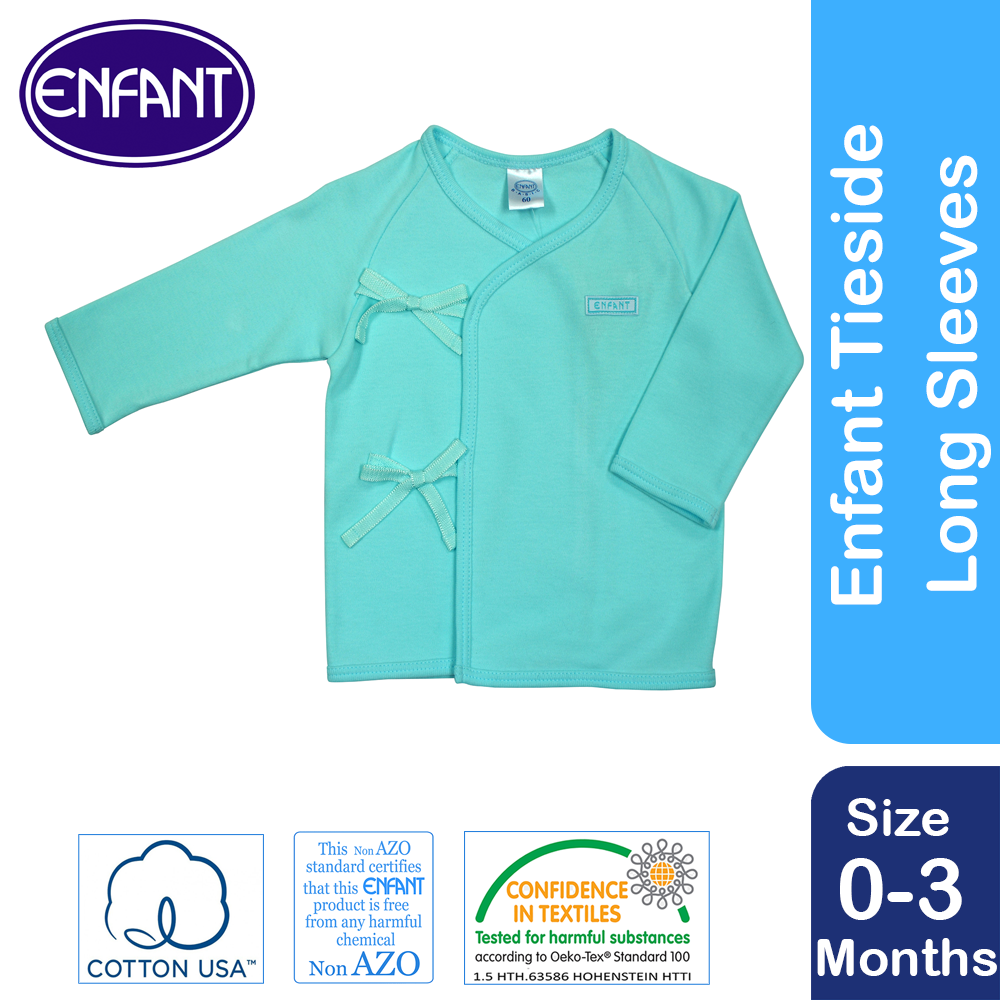 ENFANT Baby Newborn LongSleeves Tieside  SHIRT 100% COTTON US