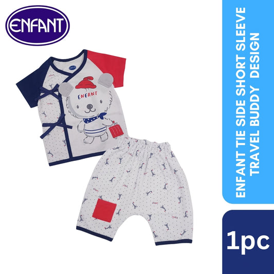 Enfant Tie Side Shorts Sleeve & Pants Travel Buddy Set 2023