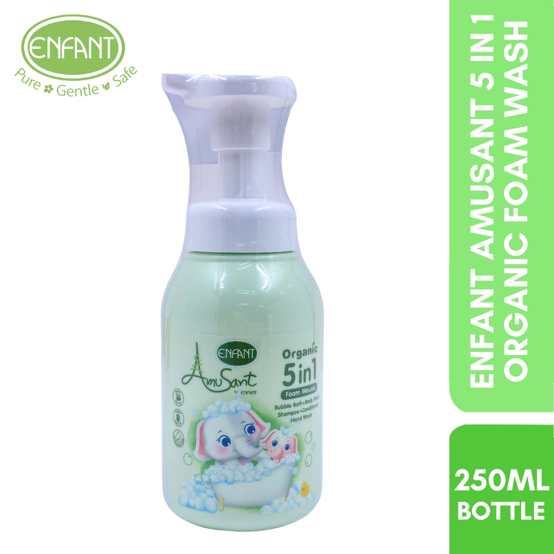 ENFANT AMUSANT 5 IN1 ORGANIC FOAM WASH BTL 250ML