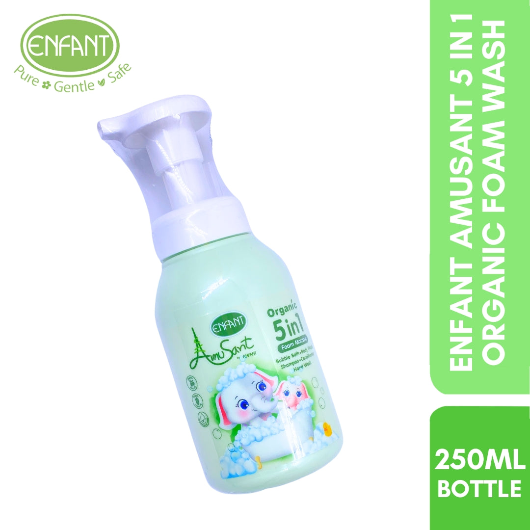 ENFANT AMUSANT 5 IN1 ORGANIC FOAM WASH BTL 250ML