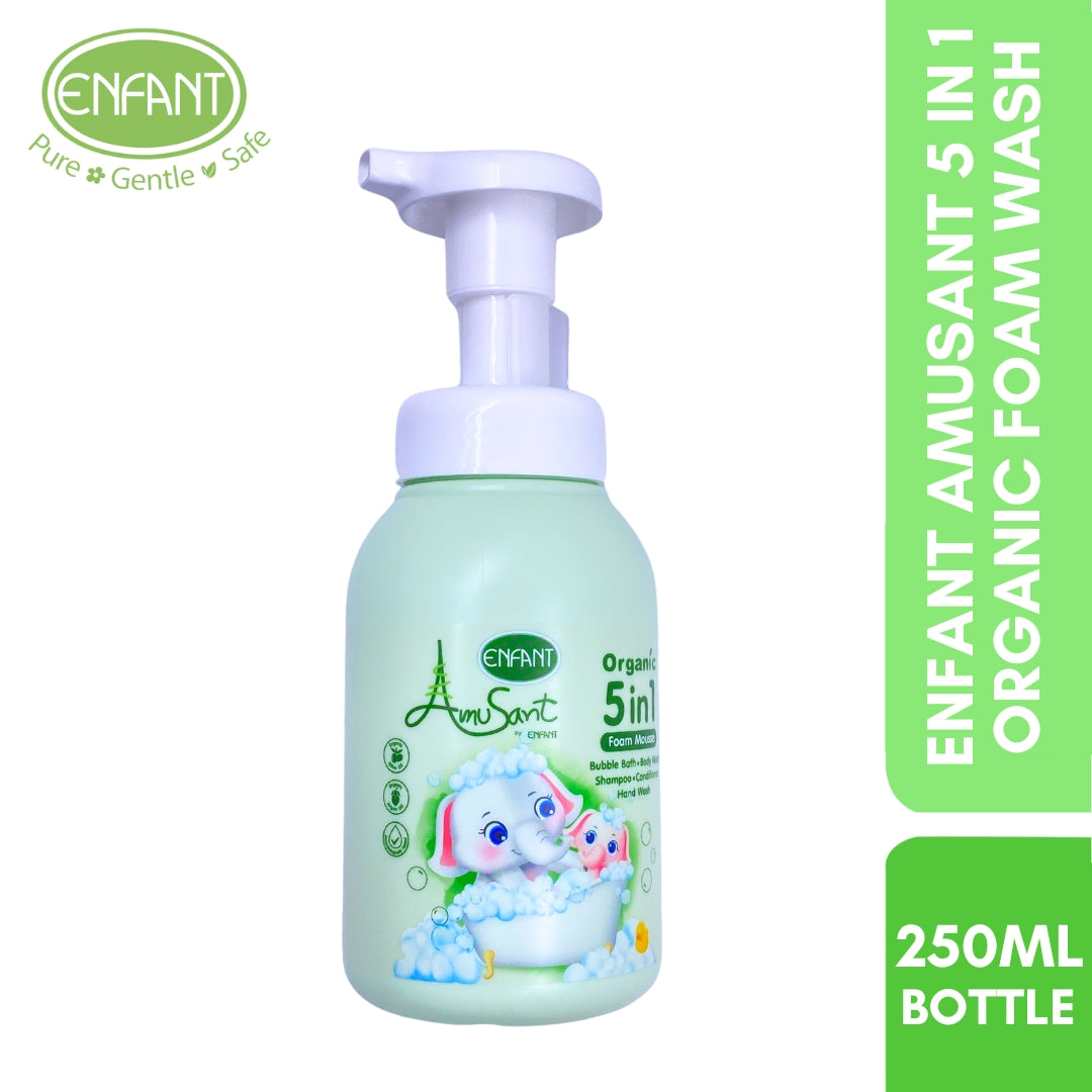 ENFANT AMUSANT 5 IN1 ORGANIC FOAM WASH BTL 250ML