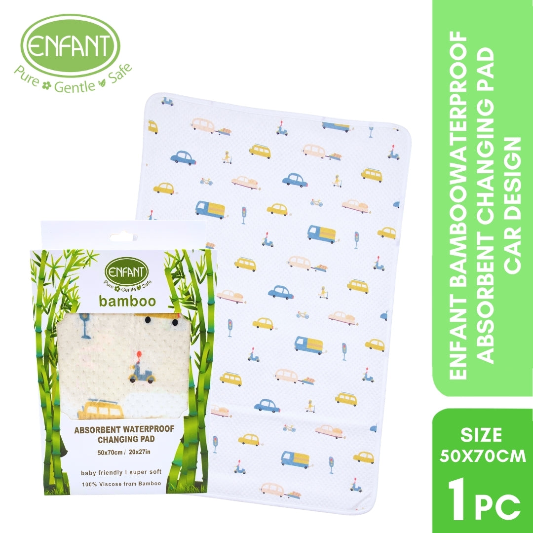 Enfant Bamboo Waterproof Absorbent Bedmat Bed Mat Mattress Protector  Urinal pad Size 70x110 or 50x70