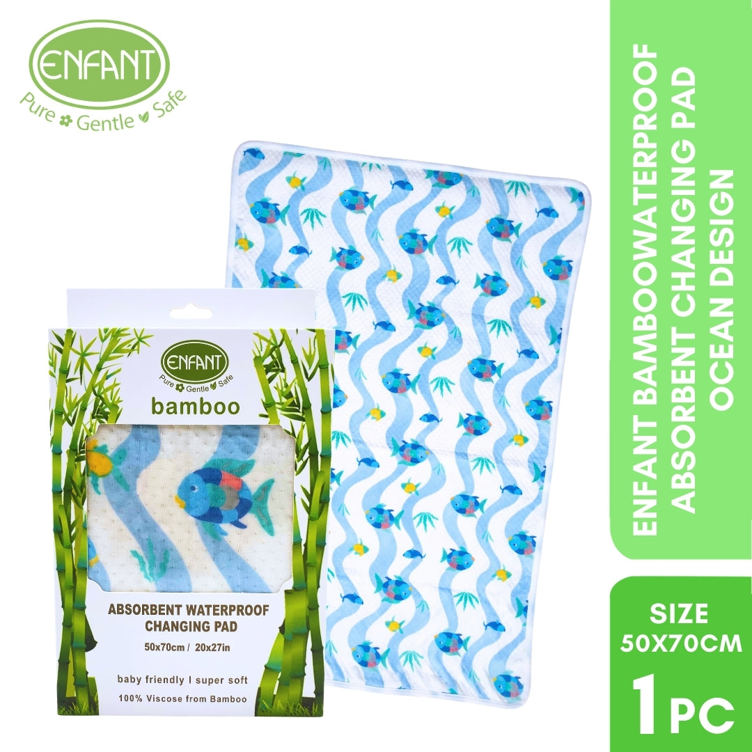 Enfant Bamboo Waterproof Absorbent Bedmat Bed Mat Mattress Protector  Urinal pad Size 70x110 or 50x70