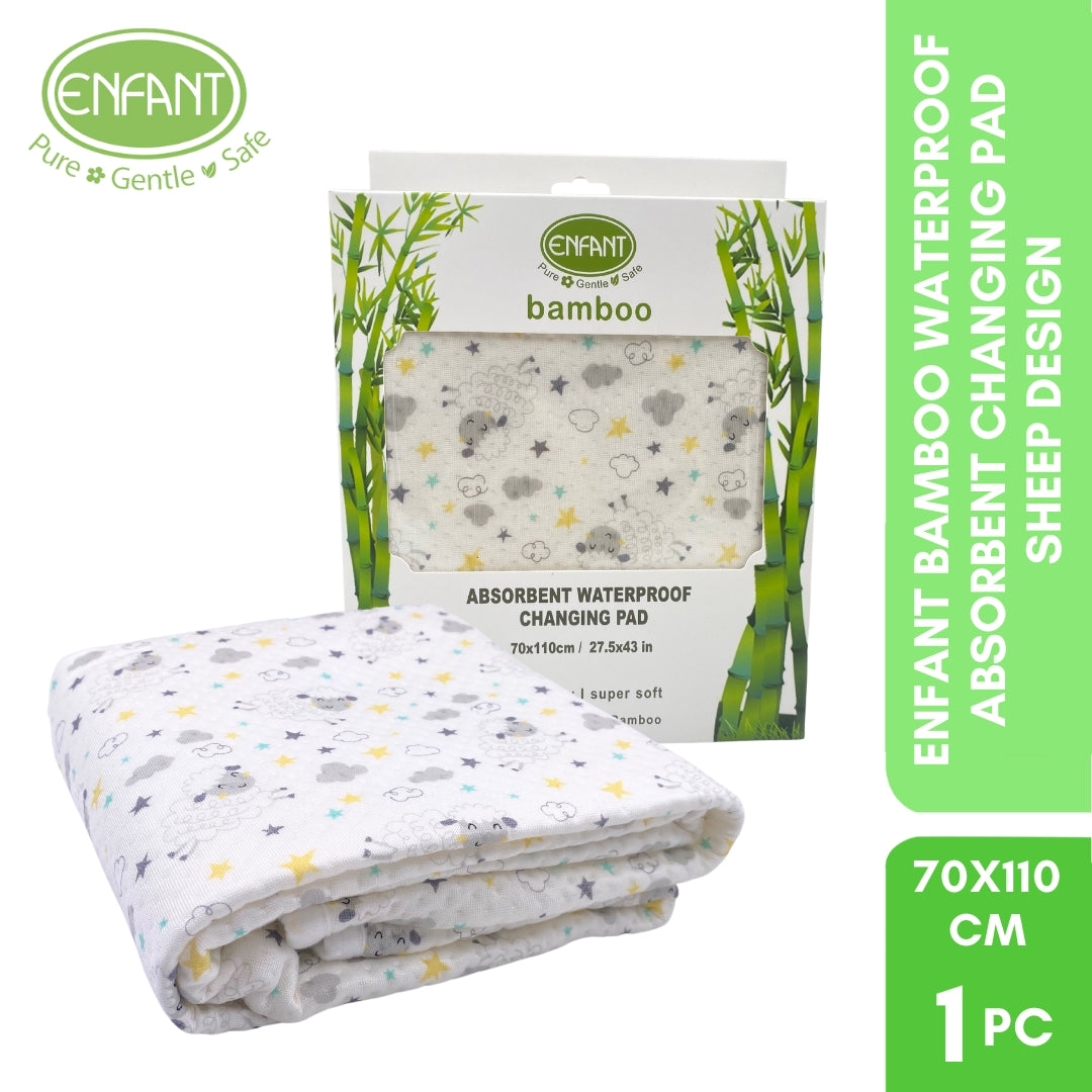 Enfant Bamboo Waterproof Absorbent Bedmat Bed Mat Mattress Protector  Urinal pad Size 70x110 or 50x70
