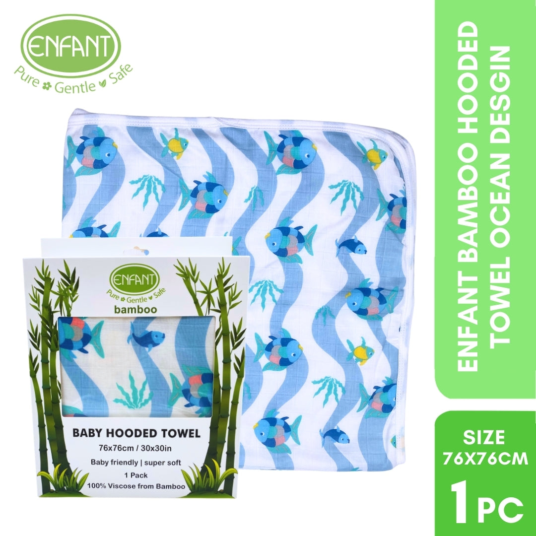 Bamboo Hooded Towel With Designs