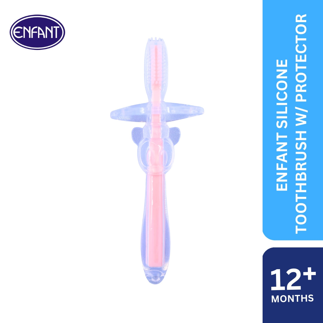 ENFANT BABY SILICONE TOOTHBRUSH WITH PROTECTOR