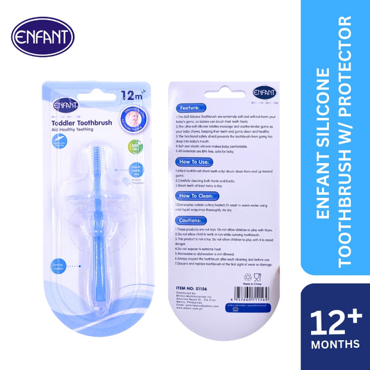ENFANT BABY SILICONE TOOTHBRUSH WITH PROTECTOR