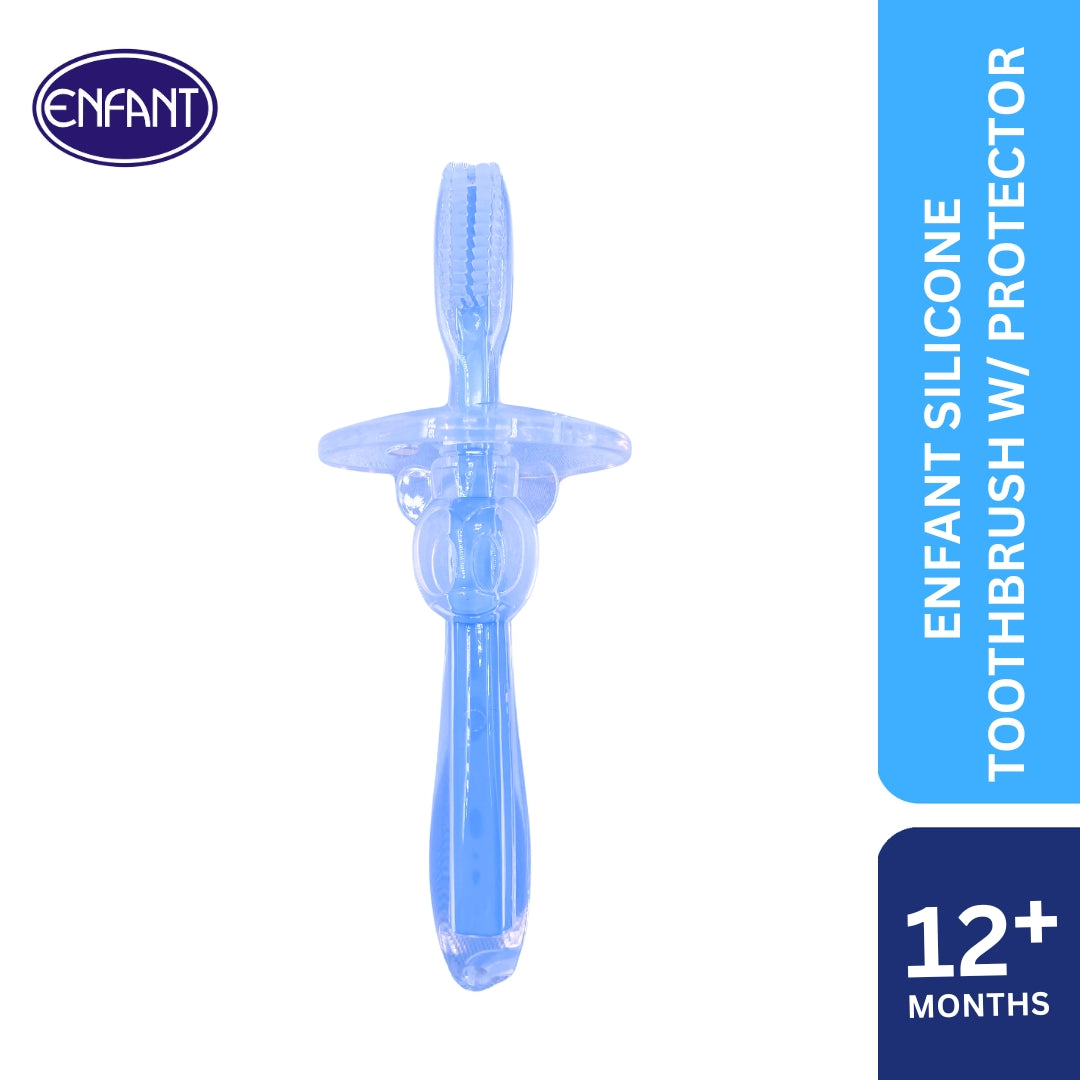 ENFANT BABY SILICONE TOOTHBRUSH WITH PROTECTOR