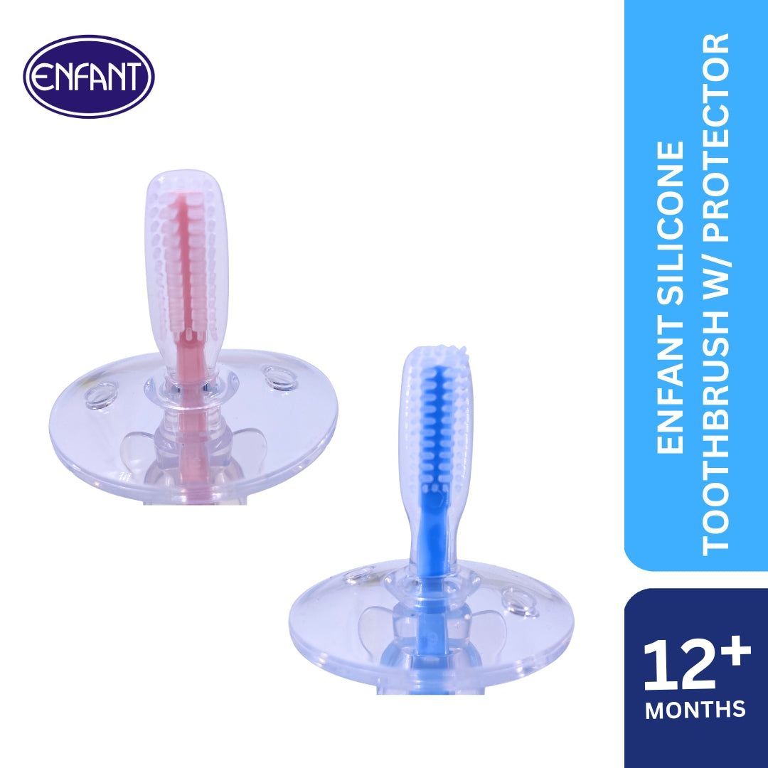 ENFANT BABY SILICONE TOOTHBRUSH WITH PROTECTOR