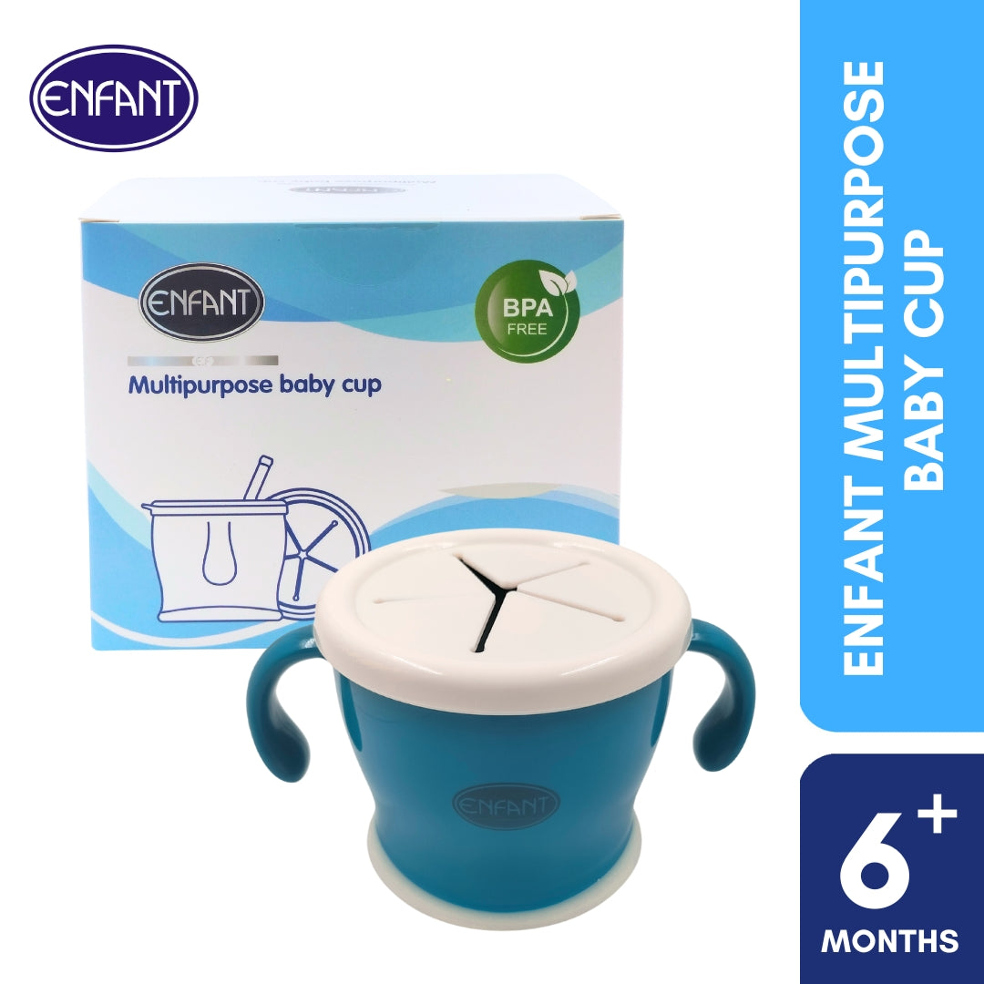 Enfant Multipurpose baby Snack and drinking cup With Silicone straw