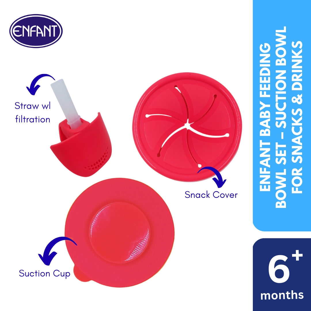 Enfant Baby Feeding Bowl Set – Suction Bowl for Snacks & Drinks