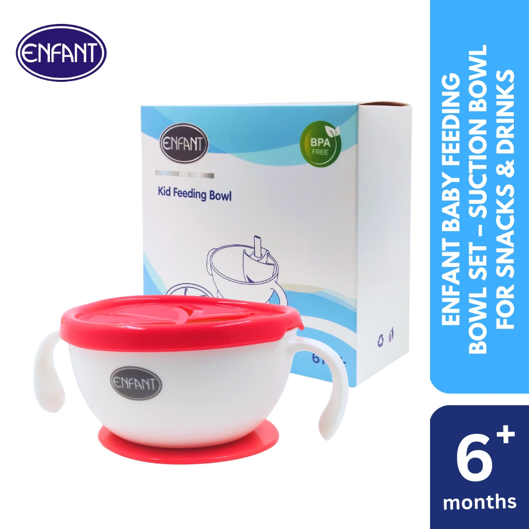 Enfant Baby Feeding Bowl Set – Suction Bowl for Snacks & Drinks