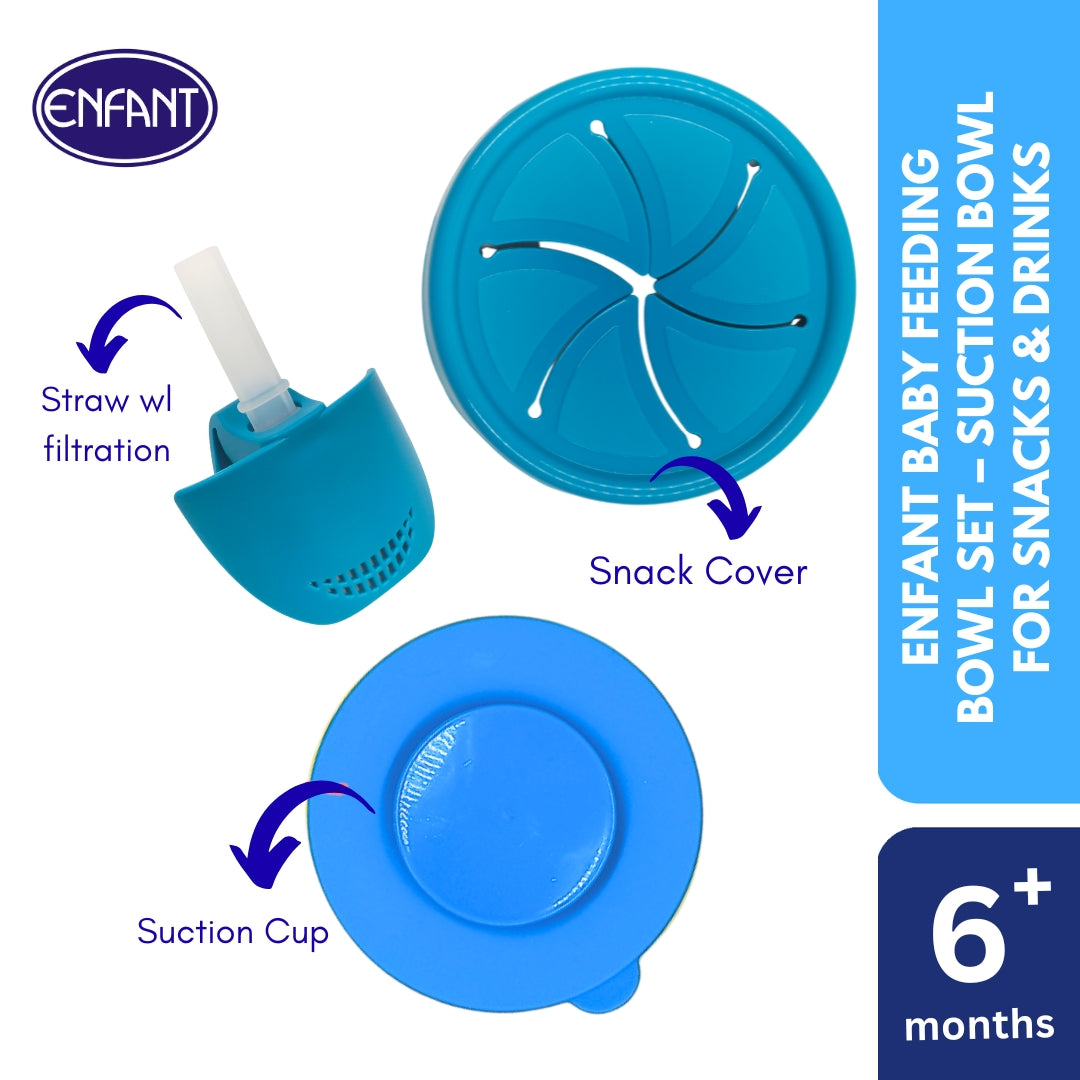 Enfant Baby Feeding Bowl Set – Suction Bowl for Snacks & Drinks