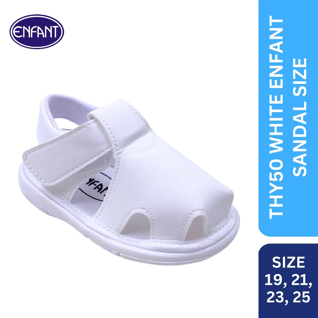ENFANT BABY WHITE WALKING SANDALS FOR GIRLS AND BOYS
