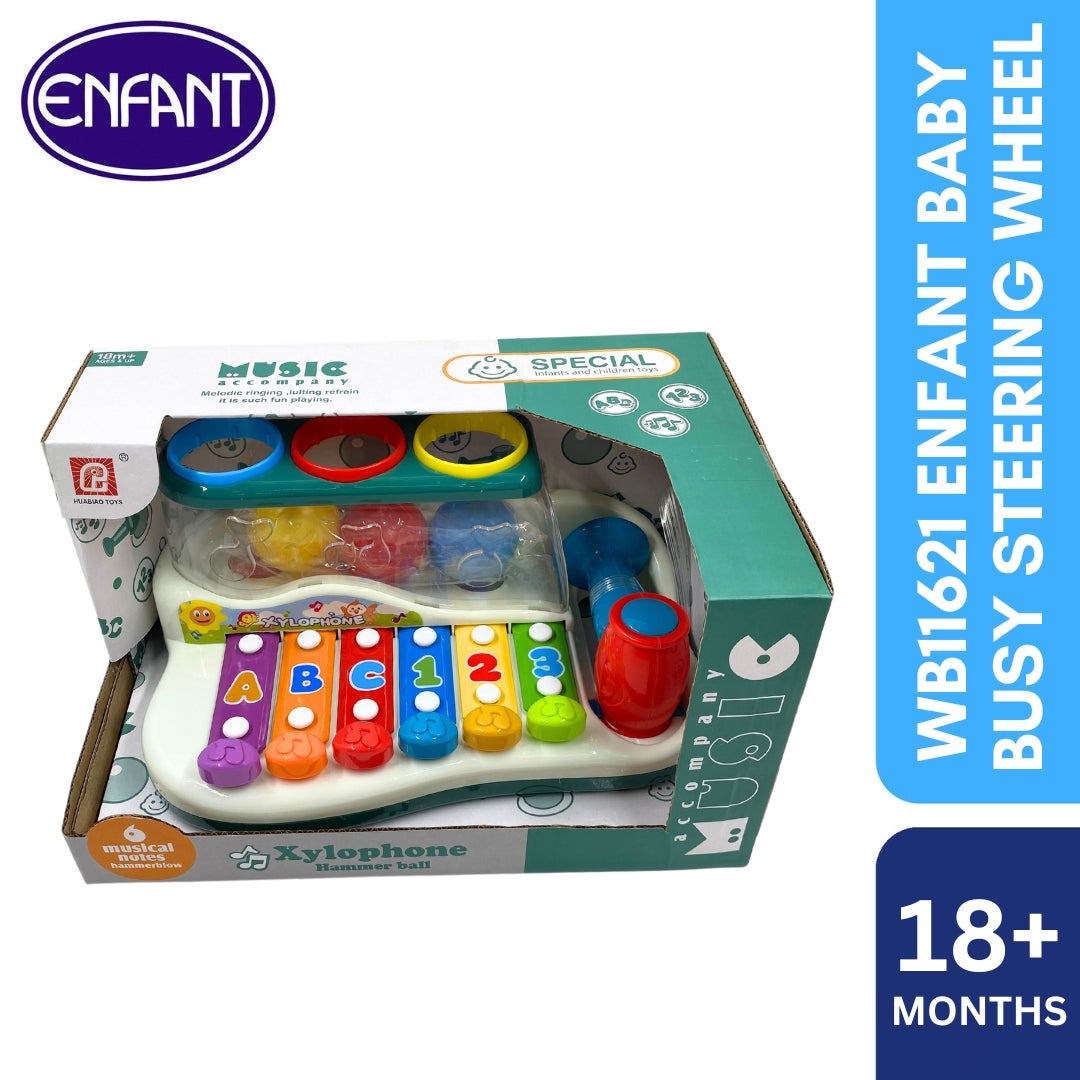 enfant baby xylophone toy with different sounds and balls with hammer  Multicolor