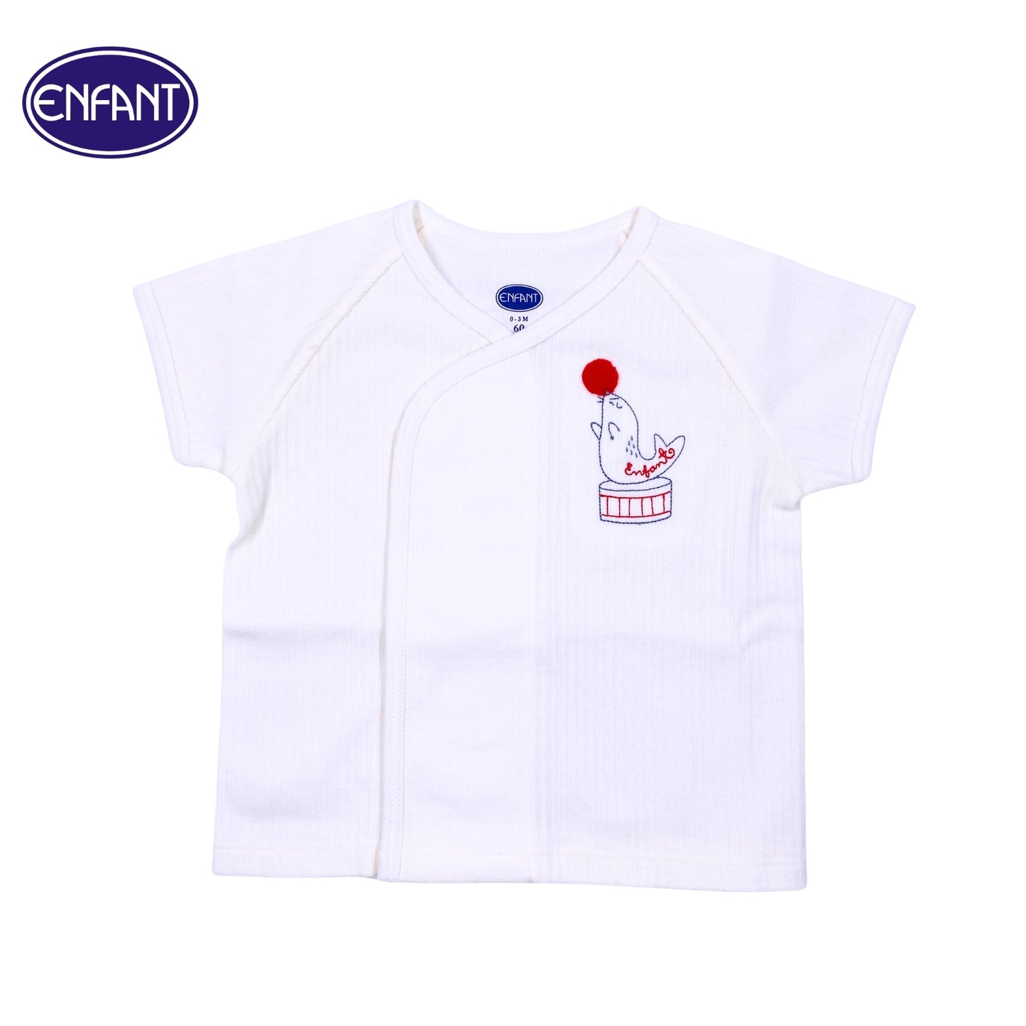 Enfant Little Sealy Love Short Sleeve Shirt & Shorts Set with Soft Velcro