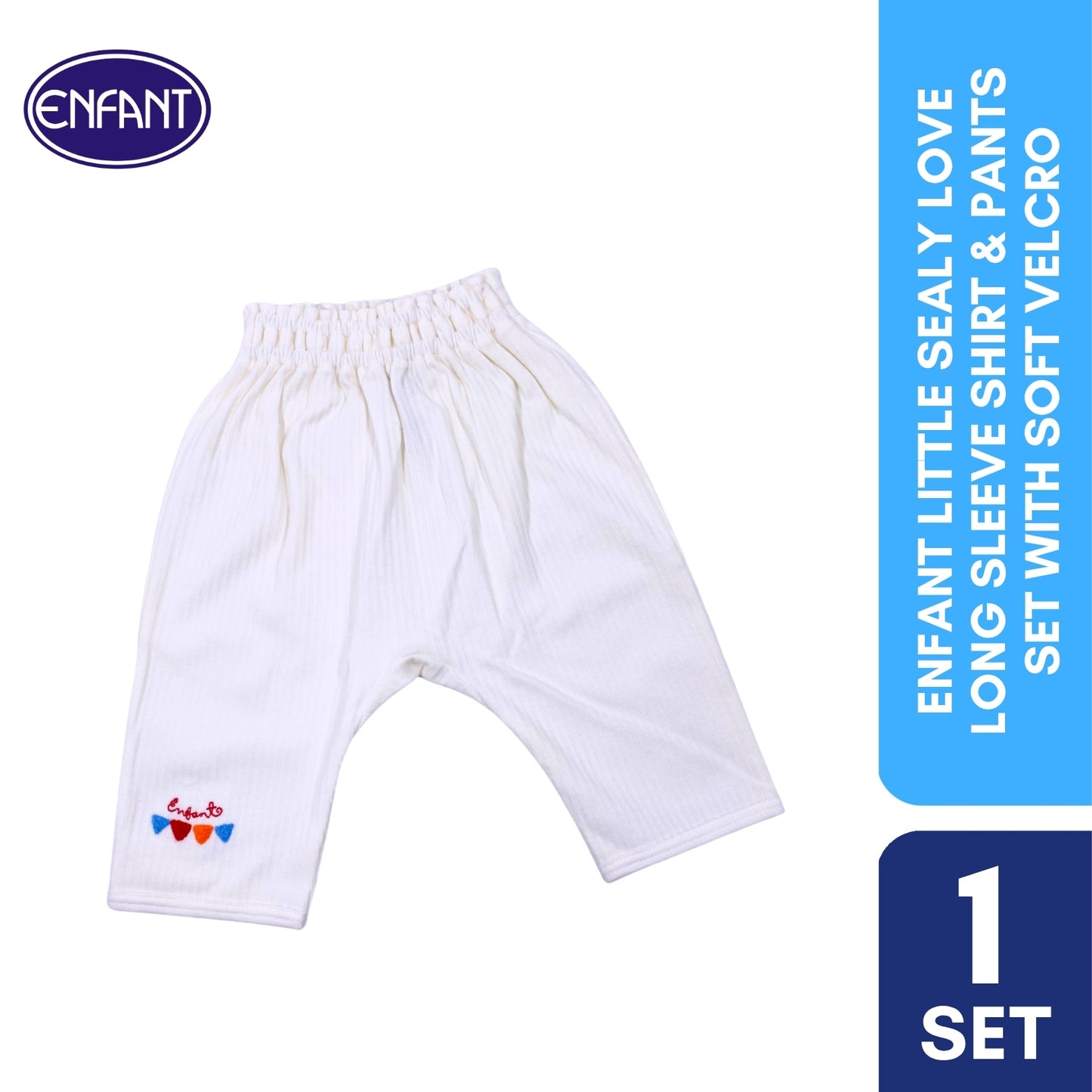 Enfant Little Sealy Love long Sleeve Shirt & Pants Set with Soft Velcro