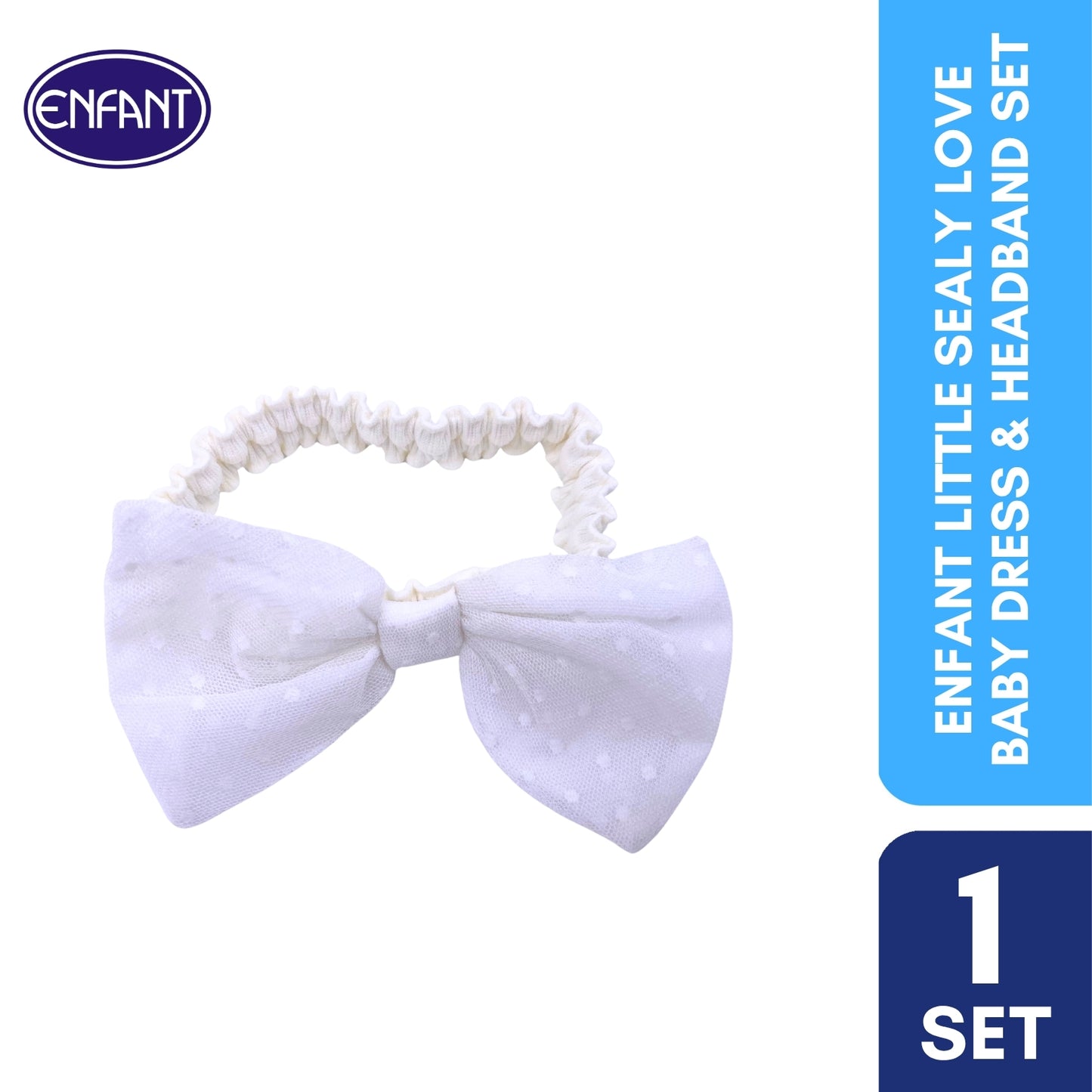 Enfant Little Sealy Love Baby Dress & Headband Set