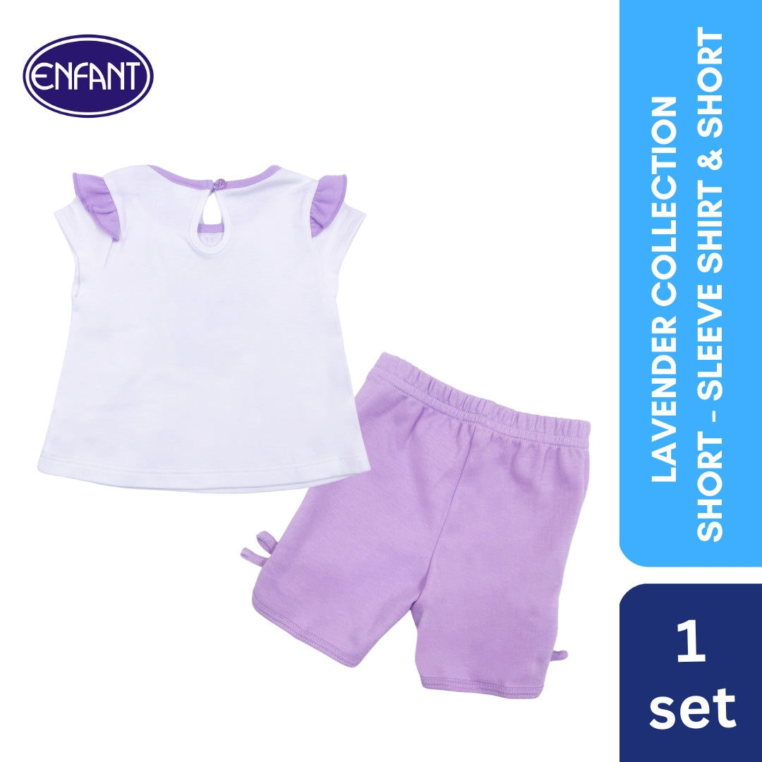 Lavender Collection Short-Sleeve Shirt & Shorts with Sheep Design