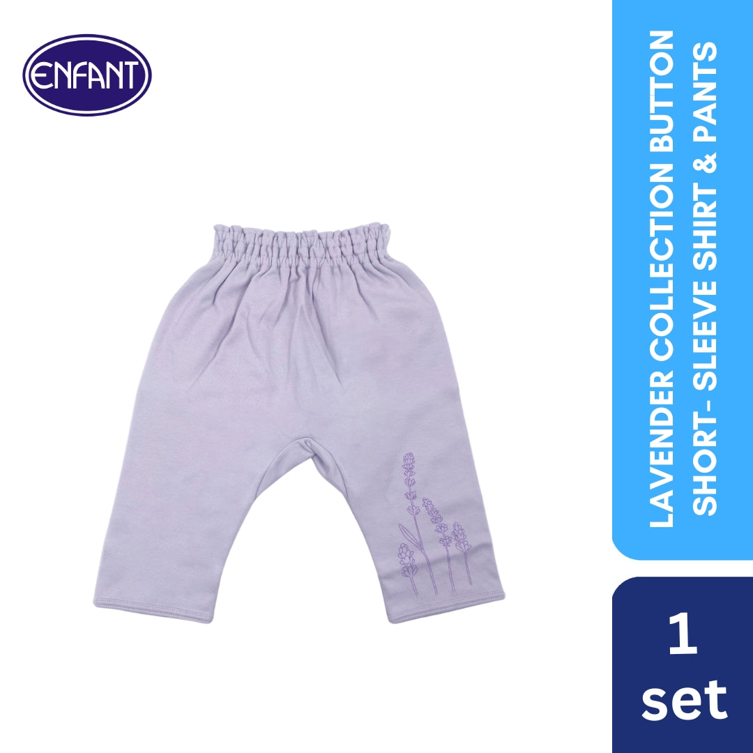 Lavender Collection button Long-Sleeve Shirt & pants with Sheep Design