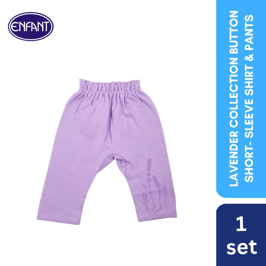 Lavender Collection button Long-Sleeve Shirt & pants with Sheep Design