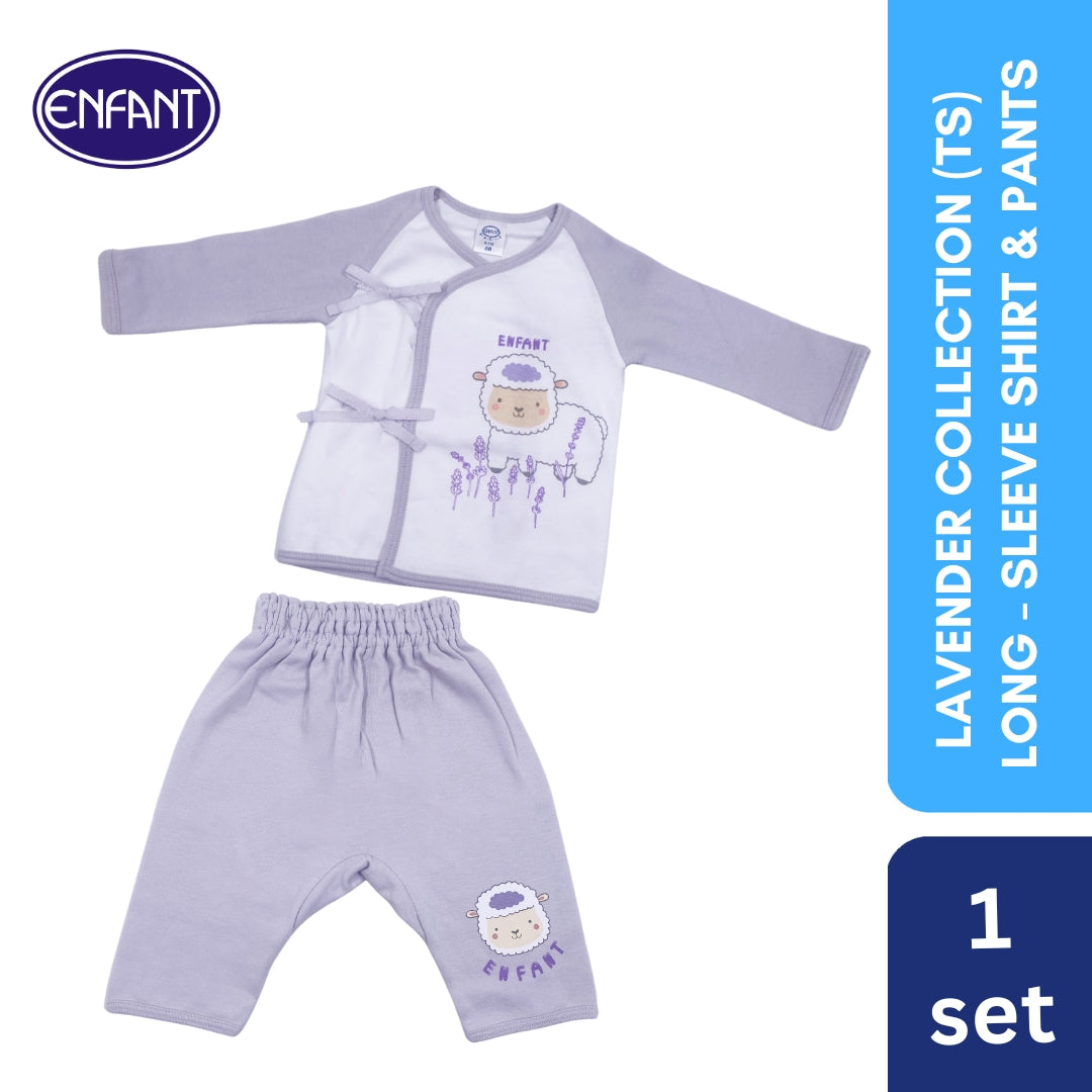 Lavender Collection (TS) long-Sleeve Shirt & Pants with Sheep Design