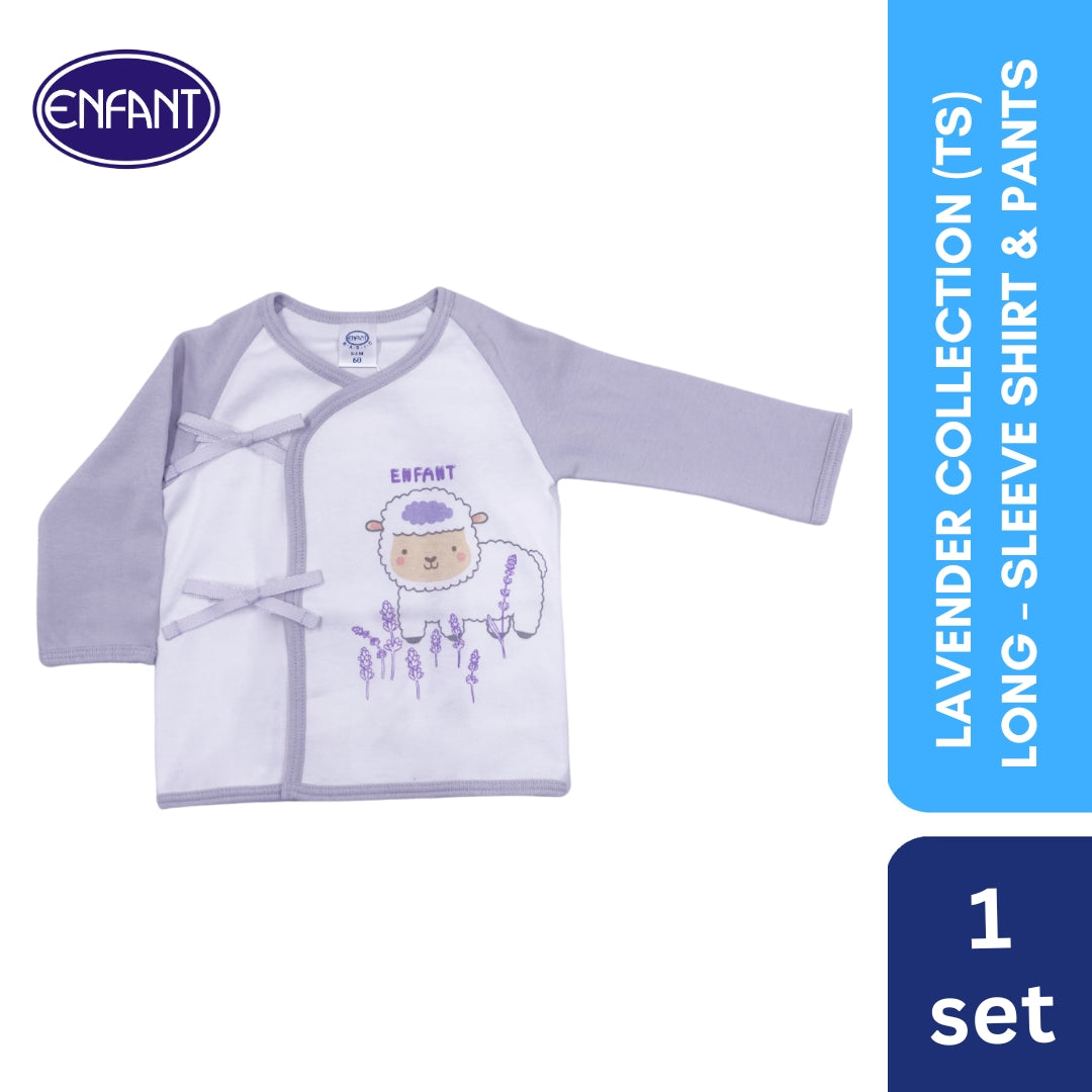 Lavender Collection (TS) long-Sleeve Shirt & Pants with Sheep Design