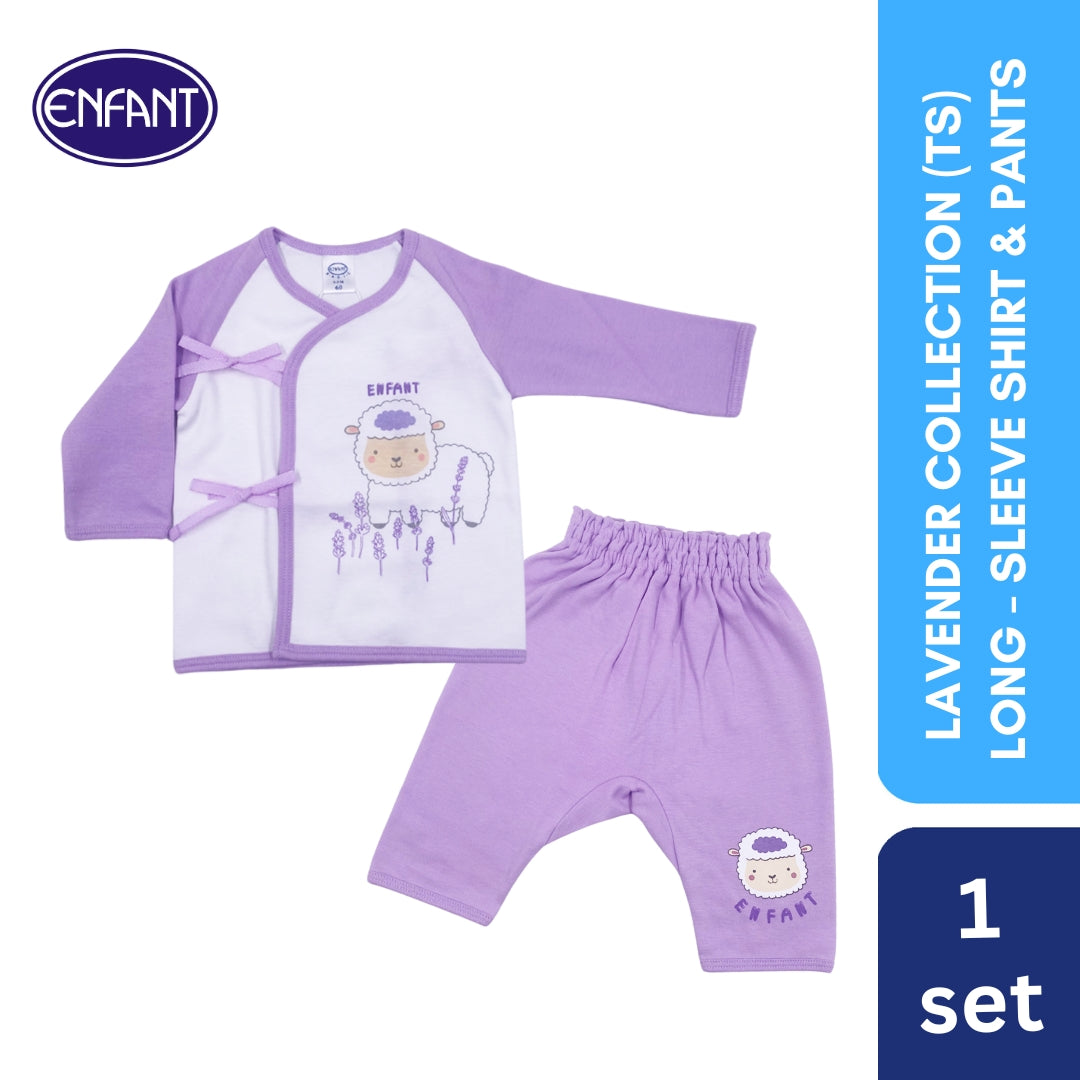 Lavender Collection (TS) long-Sleeve Shirt & Pants with Sheep Design