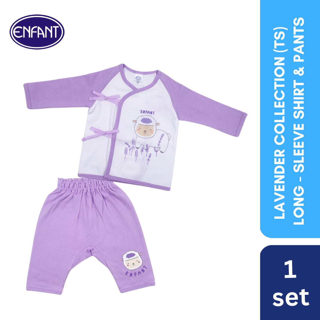 Lavender Collection (TS) long-Sleeve Shirt & Pants with Sheep Design