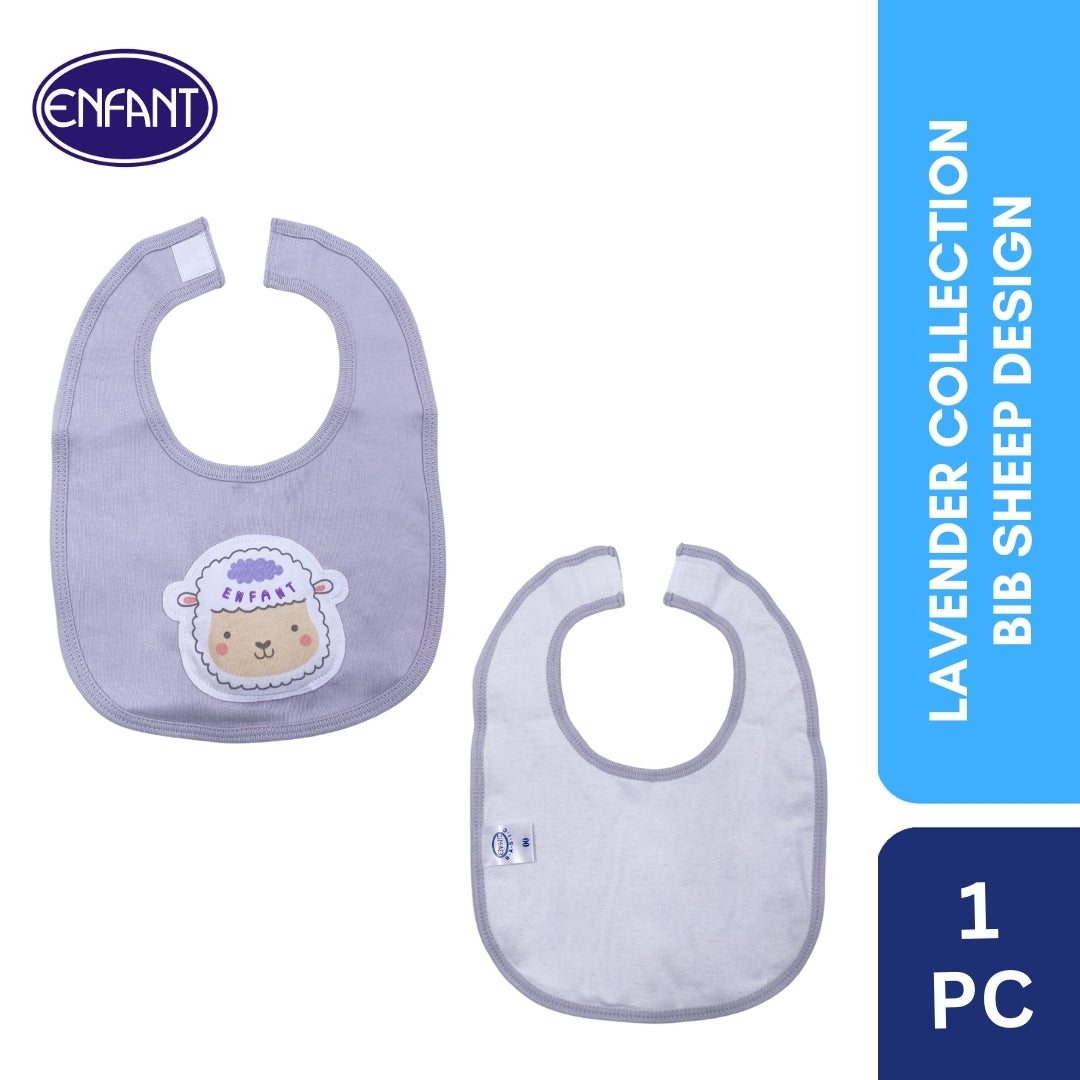 Lavender Collection Bib with Sheep Design