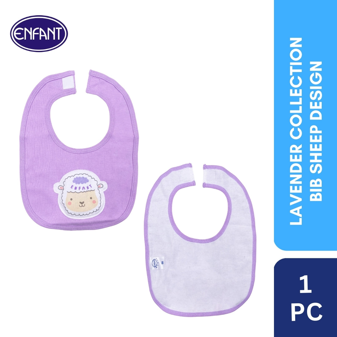 Lavender Collection Bib with Sheep Design