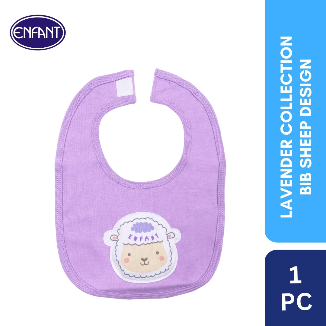 Lavender Collection Bib with Sheep Design