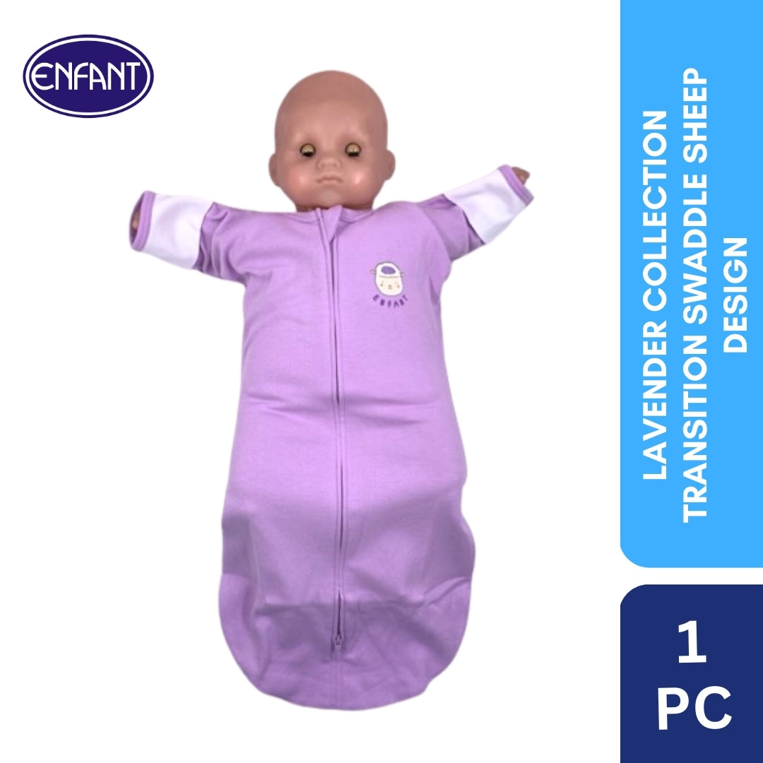 Lavender Collection Transition Swaddle with Sheep Design