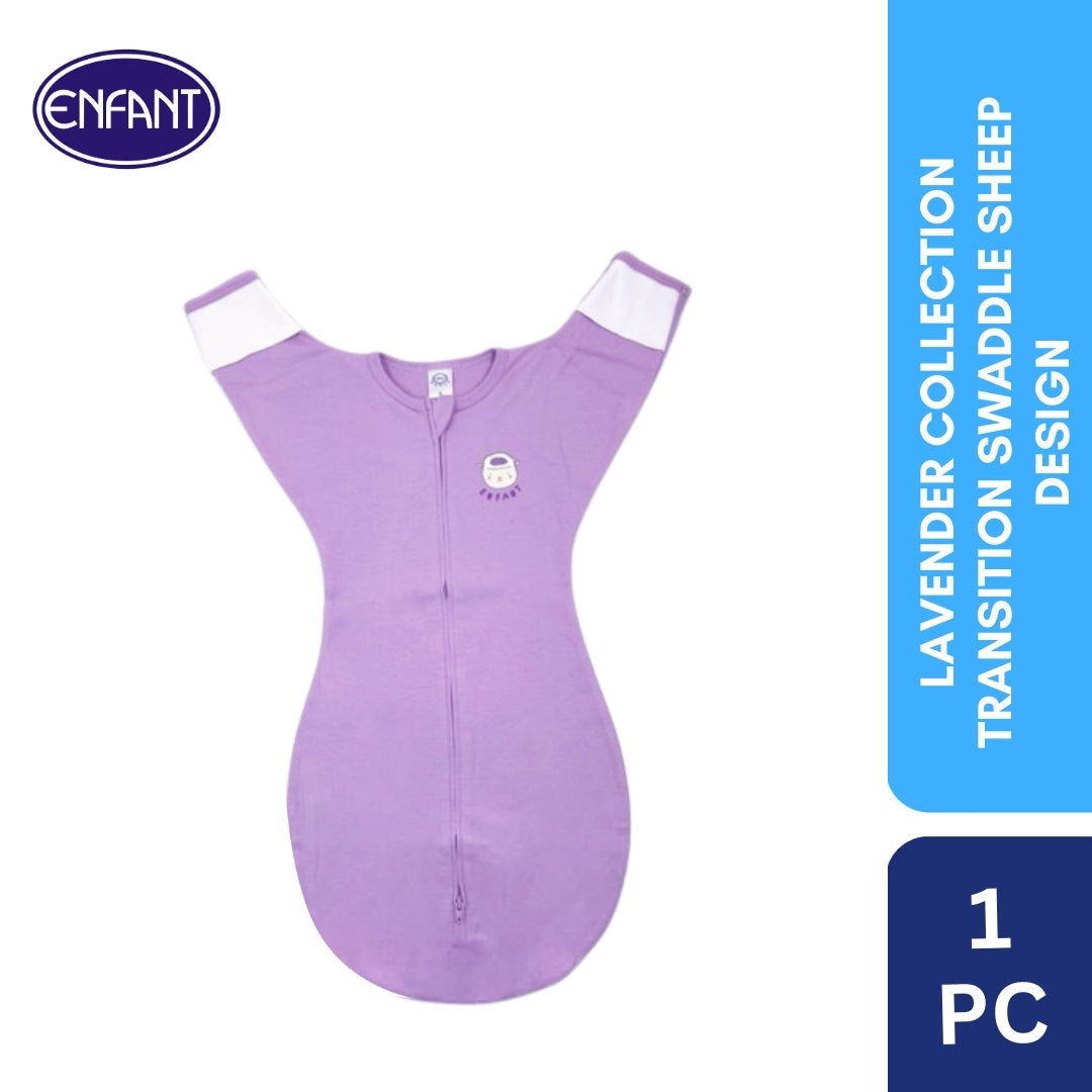 Lavender Collection Transition Swaddle with Sheep Design