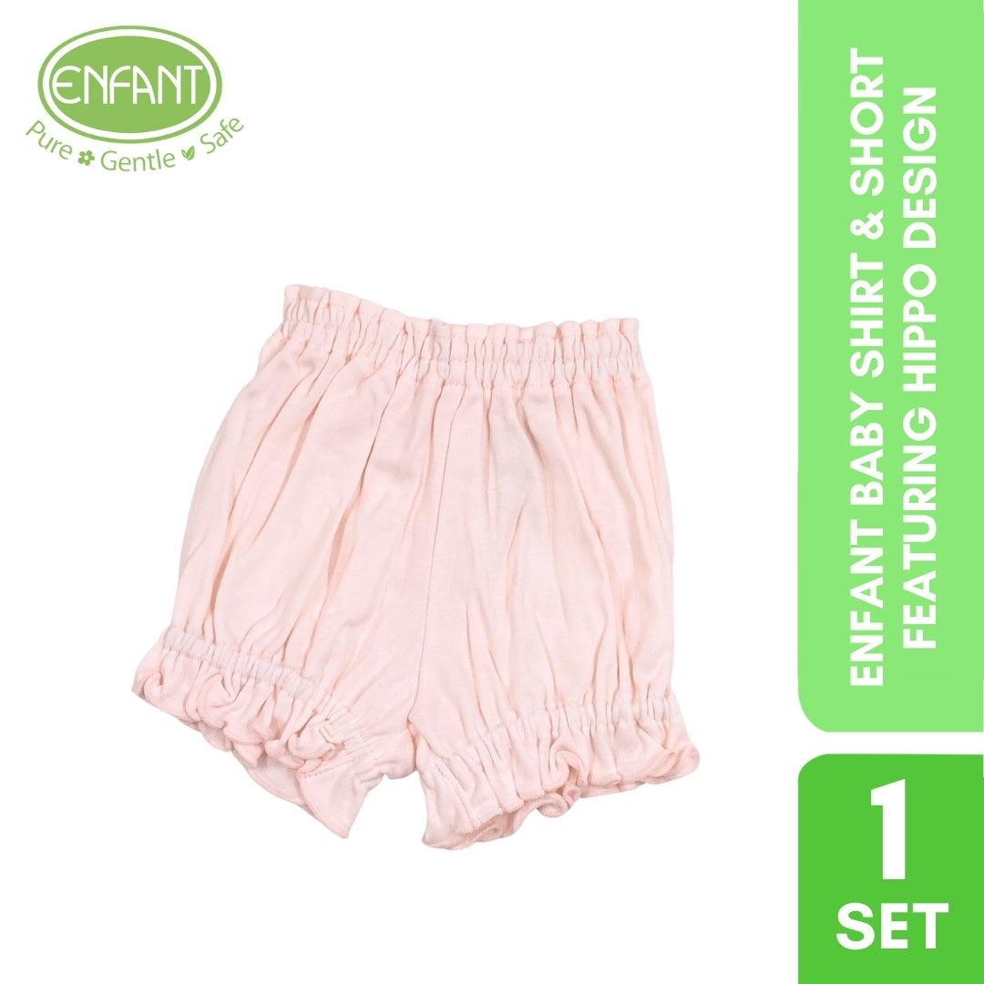 ENFANT BABY SHIRT & SHORT FEATURING HIPPO DESIGN